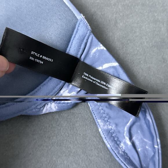 Pepper Racerback Lift Up Bra Marble Sky Blue Size 32AA Underwire New NWT Front - Picture 9 of 9